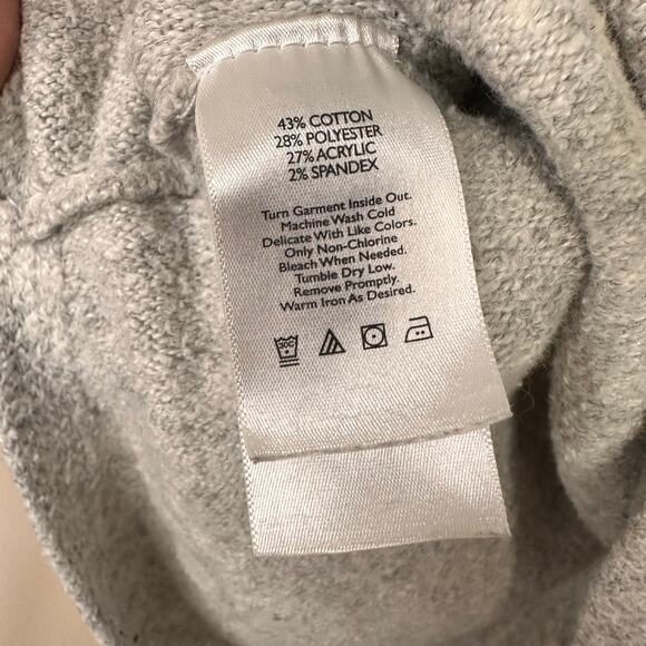 Eddie Bauer Sleepwear Soft Terry Gray Mockneck Sweater Loungewear Top Size XS - Picture 6 of 8